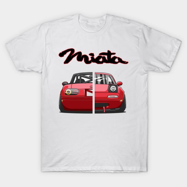 Little Red Miata T-Shirt by Aiqkids Design